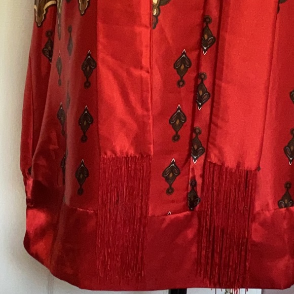 Lane Bryant beautiful halter with fringe tassel asian pattern size 20 - Picture 3 of 6